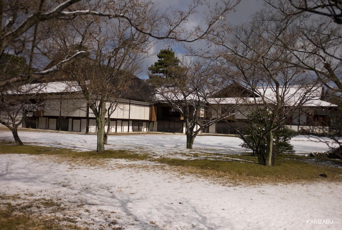 雪の桂離宮参観