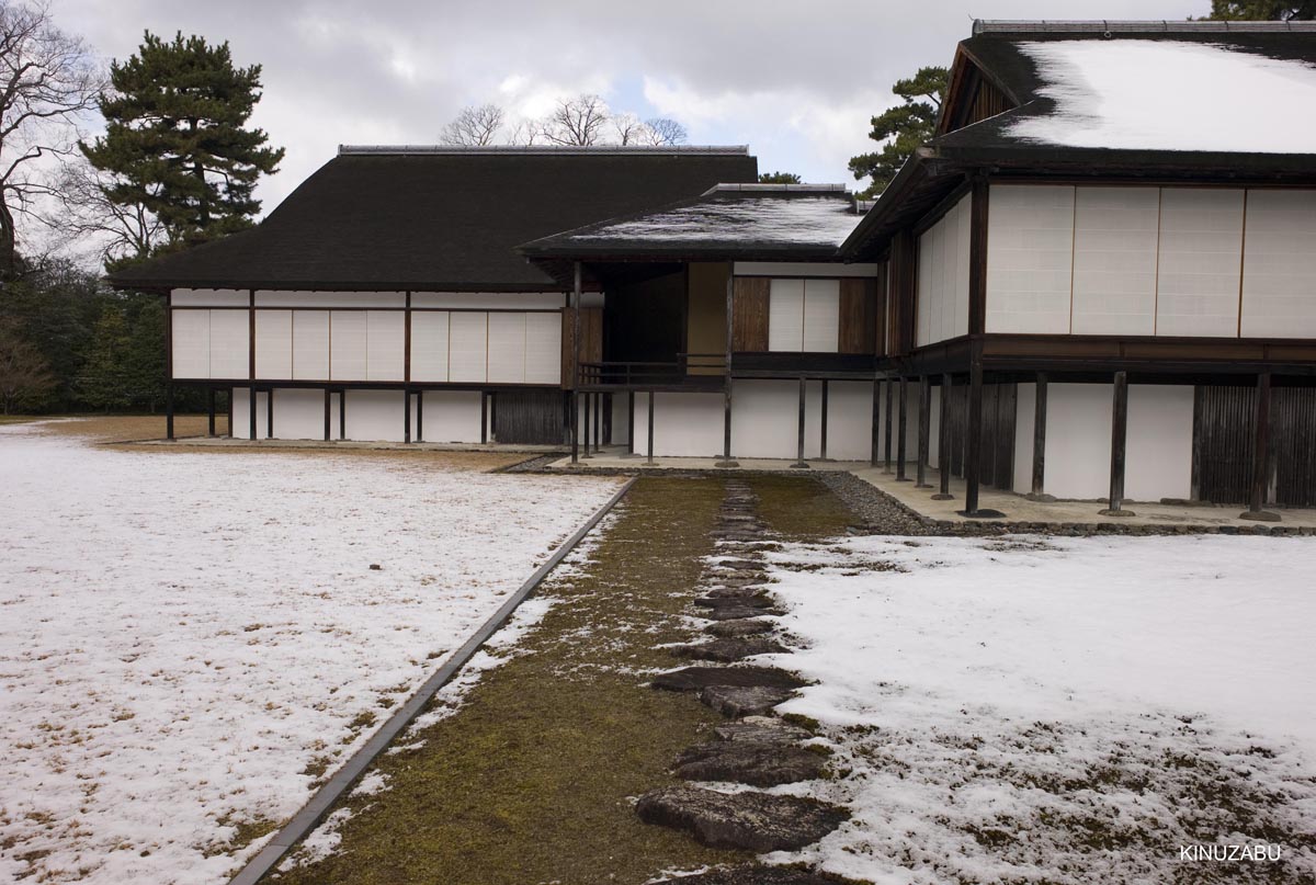 雪の桂離宮参観